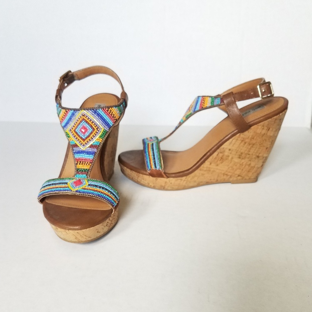 Not rated cork Wedge sandals,  7